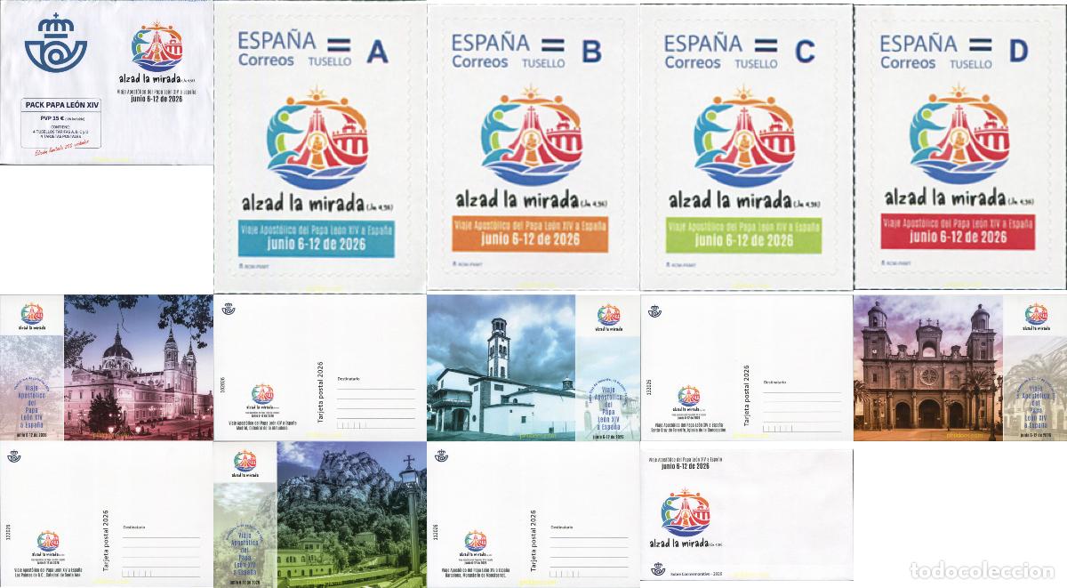 Sellos: 790230 MNH ESPA&Ntilde;A 2026 VISITA DEL PAPA LEON XIV