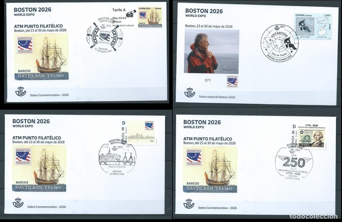 Sellos: ESPA&Ntilde;A 2026 BOSTON WORLD STAMPSHOW 2026 4 FDC