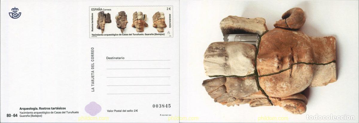Sellos: 735067 MNH ESPA&Ntilde;A 2024 ARQUEOLOG&iacute;A. ROSTROS TART&eacute;SICOS YACIMIENTO ARQUEOL&oacute;GICO DE CASAS DEL TUR