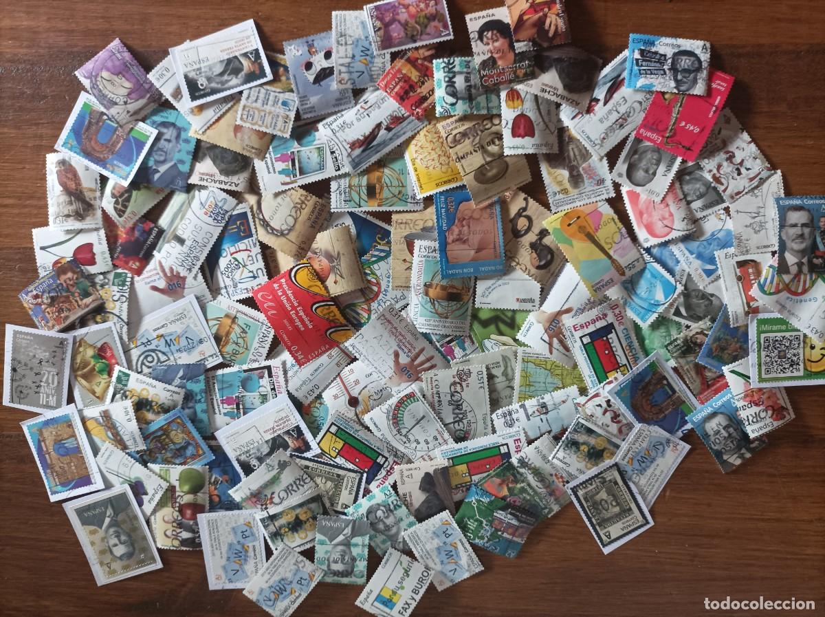 Timbres: Lote de 110 sellos de Espa&ntilde;a usados en euros