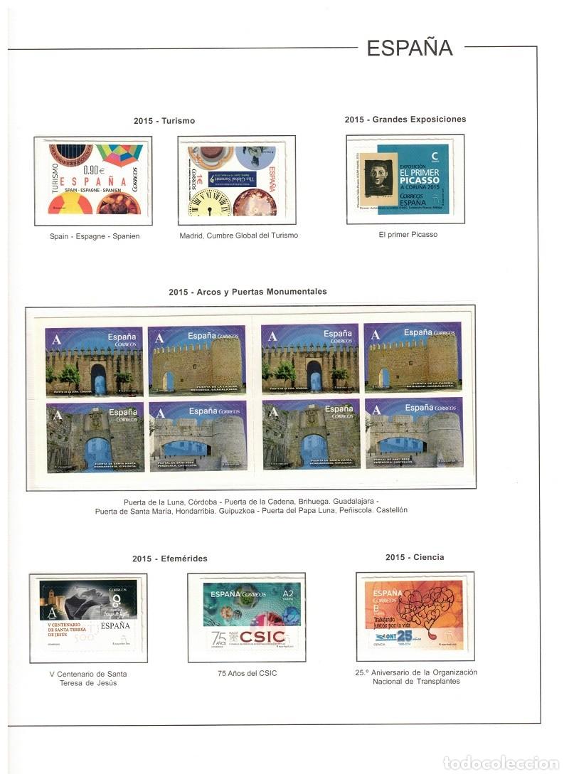 Sellos: ESPA&Ntilde;A. A&Ntilde;O 2015 COLECCI&Oacute;N COMPLETA DE SELLOS Y HOJAS BLOQUES