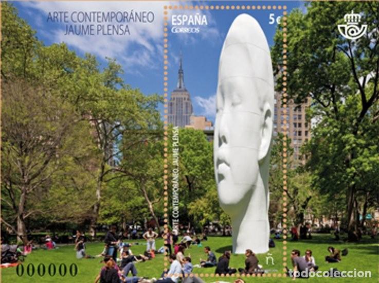 Sellos: Espa&ntilde;a 2016 Edifil 5071 Sello ** HB Arte contemporaneo Espa&ntilde;ol Jaume Plensa Michel BL280 Yvert F4790