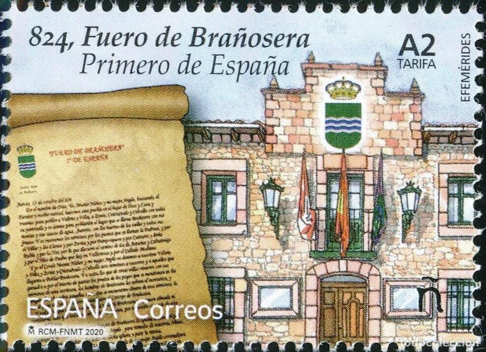 Sellos: Espa&ntilde;a 2020 Edifil 5377 Sello ** Fuero de Bra&ntilde;osera (Palencia) 1&ordm; Ayuntamiento Michel 5413