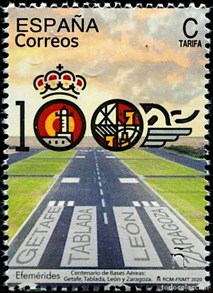 Sellos: Espa&ntilde;a 2020 Edifil 5395 Sello ** Centenario Bases Aereas de Getafe, Tablada, Leon y Zaragoza