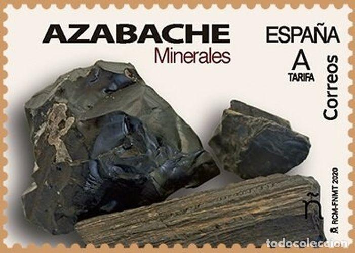 Sellos: Espa&ntilde;a 2020 Edifil 5404 Sello ** Minerales Azabache Asturian Jet Michel 5445 Yvert 5149 Spain Stamp