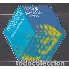 Sellos: Espa&ntilde;a 2021 Edifil 5492 Sello ** Constructores de Europa Konrad Adenauer Politico Michel 5542