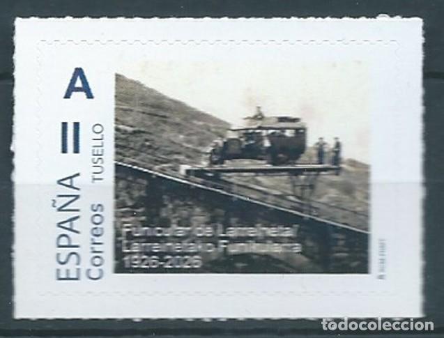 Sellos: ESPA&Ntilde;A 2026 TU SELLO 100&ordm; ANIV DEL FUNICULAR DE LAREINETA-TRAPAGARAN (BIZKAIA) MNH
