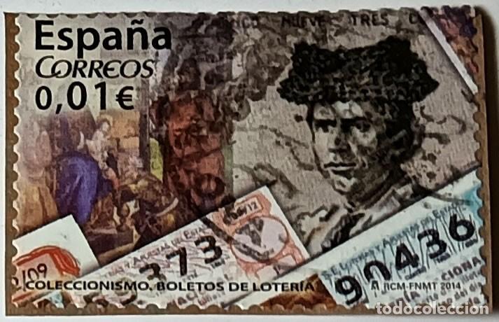 Sellos: SELLO ESPA&Ntilde;A 0,01 &euro; &rdquo;COLECCIONISMO. BOLETOS DE LOTER&Iacute;A&rdquo; - A&Ntilde;O 2014