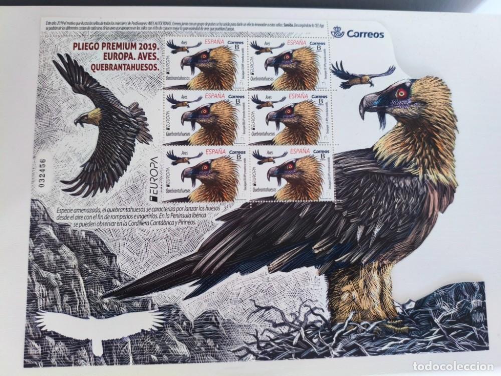 Sellos: Pliego Premium Correos 2019 - Europa Aves: Quebrantahuesos (Tarifa B)