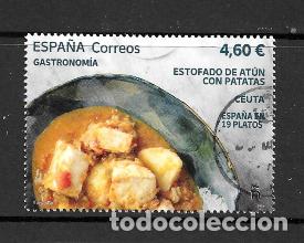 Sellos: ESPA&Ntilde;A 2025. SH GASTRONOMIA. ESTOFADO DE ATUN CON PATATAS. CEUTA. EDIFIL . USADO.