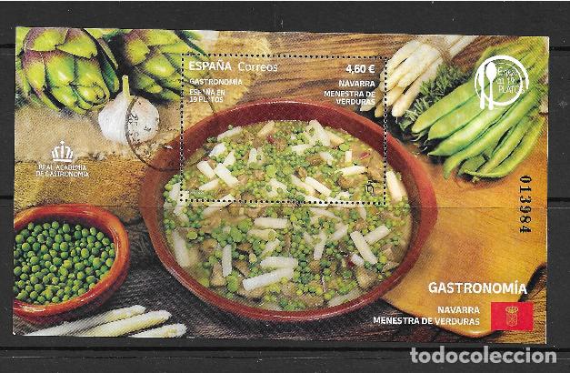 Sellos: ESPA&Ntilde;A 2025. HB GASTRONOMIA. MENESTRA DE VERDURAS. NAVARRA. EDIFIL 5839. USADO.