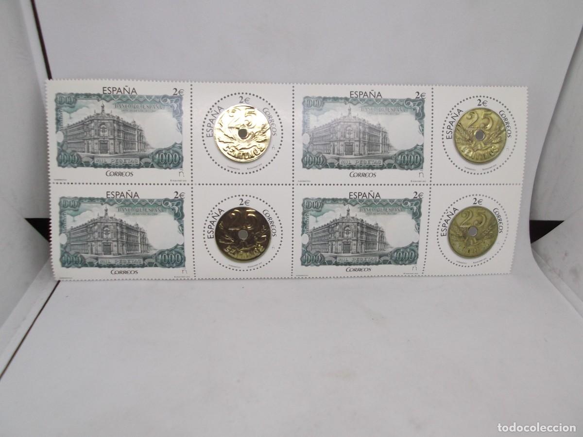 Sellos: Espa&ntilde;a 2016 Sellos Numismatica.Lote de cuatro sin fija sellos