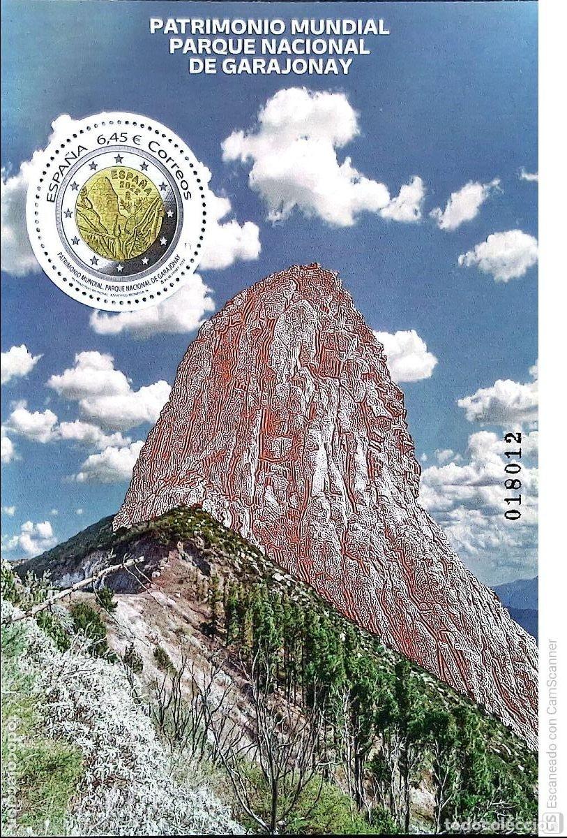 Sellos: HOJA BLOQUE EN USADO DEL A&Ntilde;O 2022 PARQUE NACIONAL DE GARAJONAY