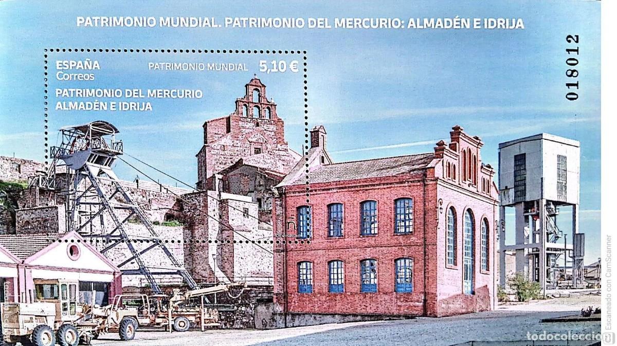 Sellos: Espa&ntilde;a. 5613 HB Patrimonio Mundial. Patrimonio del Mercurio Almad&eacute;n e Idrija. 2022