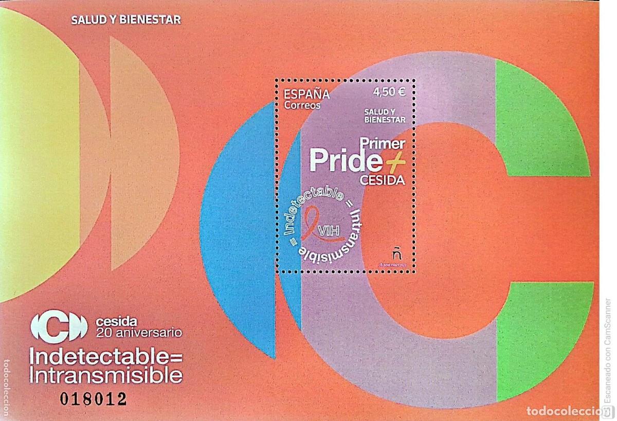 Sellos: Espa&ntilde;a. 5625 HB Salud y bienestar. VIH. INDETECTABLE = INTRANSMITIBLE. 202
