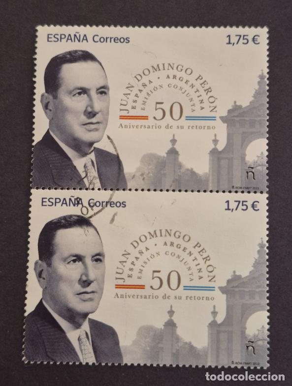 Stamps: Espa&ntilde;a 2022 - Emisi&oacute;n conjunta Espa&ntilde;a-Argentina, 1.75&euro; pareja vertical (Edifil 5599 &ordm; x2)