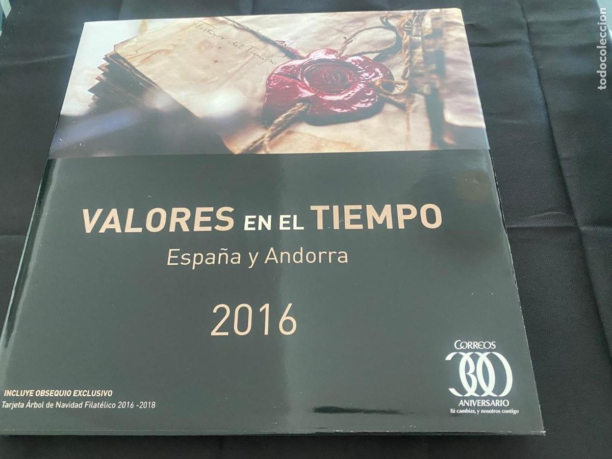 Sellos: LIBRO DE CORREOS-VALORES DEL TIEMPO A&Ntilde;O 2016- SELLOS DE ESPA&Ntilde;A Y ANDORRA
