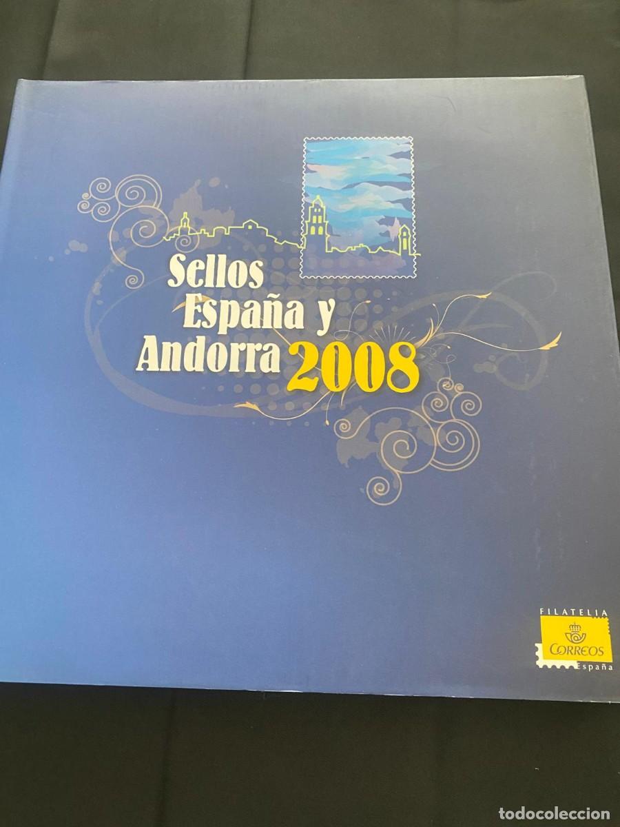 Sellos: LIBRO DE CORREOS-VALORES DEL TIEMPO A&Ntilde;O 2008- SELLOS DE ESPA&Ntilde;A Y ANDORRA