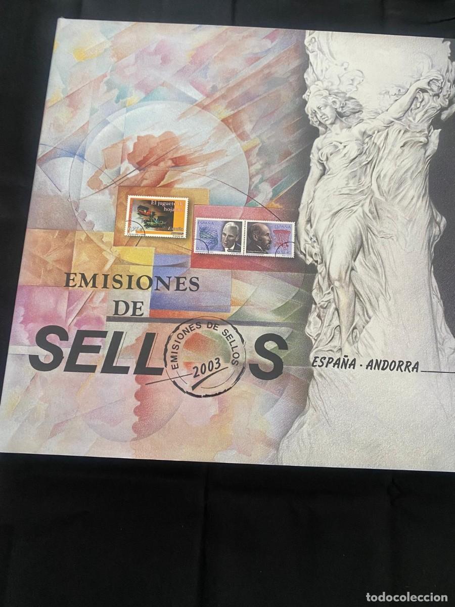 Sellos: LIBRO DE CORREOS-VALORES DEL TIEMPO A&Ntilde;O 2003- SELLOS DE ESPA&Ntilde;A Y ANDORRA