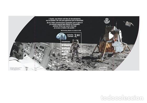 Sellos: Edifil 5325 MNH 50 &ordm; ANIVERSARIO LLEGADA PRIMER HOMBRE A LA LUNA SIN FIJA SELLO Espa&ntilde;a 2019