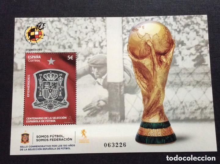 Sellos: ESPA&Ntilde;A N&ordm; EDIFIL 5429***A&Ntilde;O 2020. CENTENARIO SELECCION ESPA&Ntilde;OLA DE FUTBOL