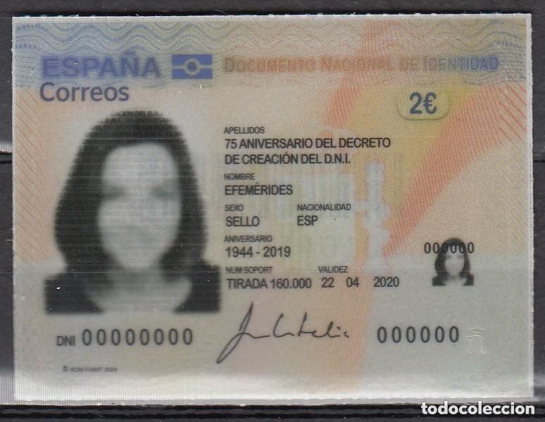 Sellos: ESPA&Ntilde;A 5400 ** NUEVO SIN FIJASELLOS - 75 Aniv. Creaci&oacute;n del DNI 2020