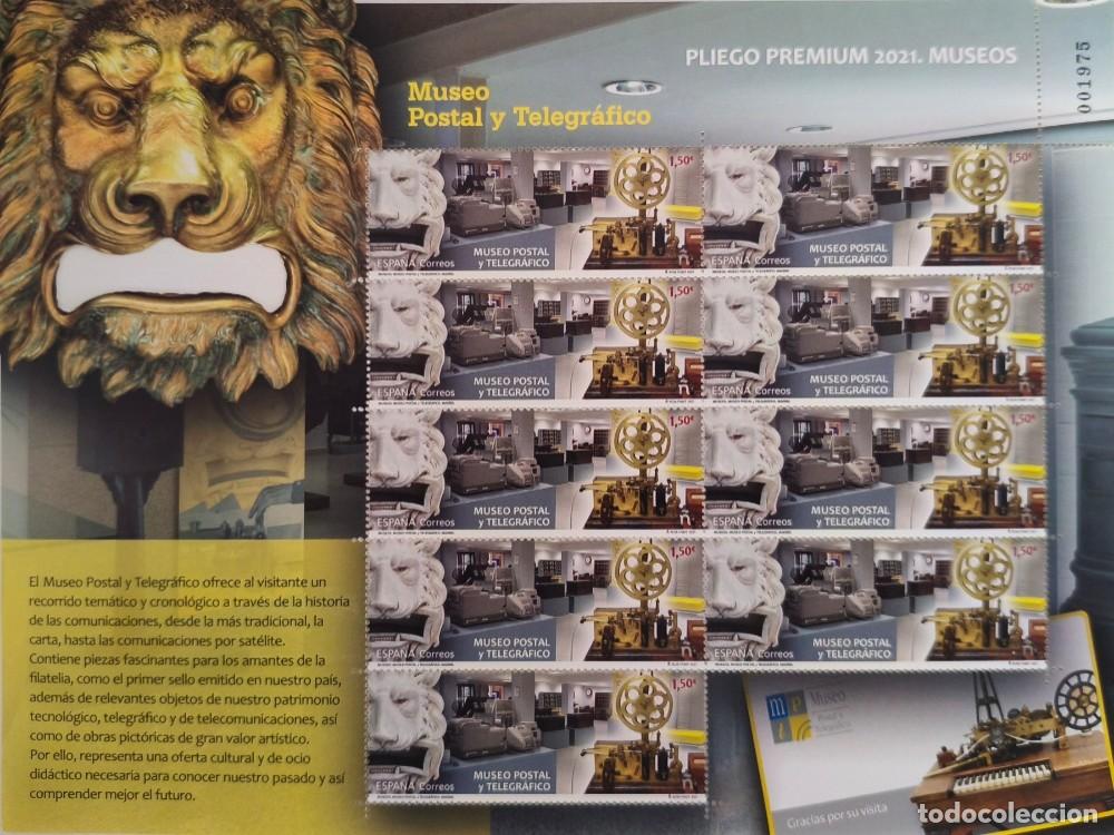 Stamps: Pliego Premium 2021. Museos - Museo Postal y Telegr&aacute;fico - Sellos Espa&ntilde;a