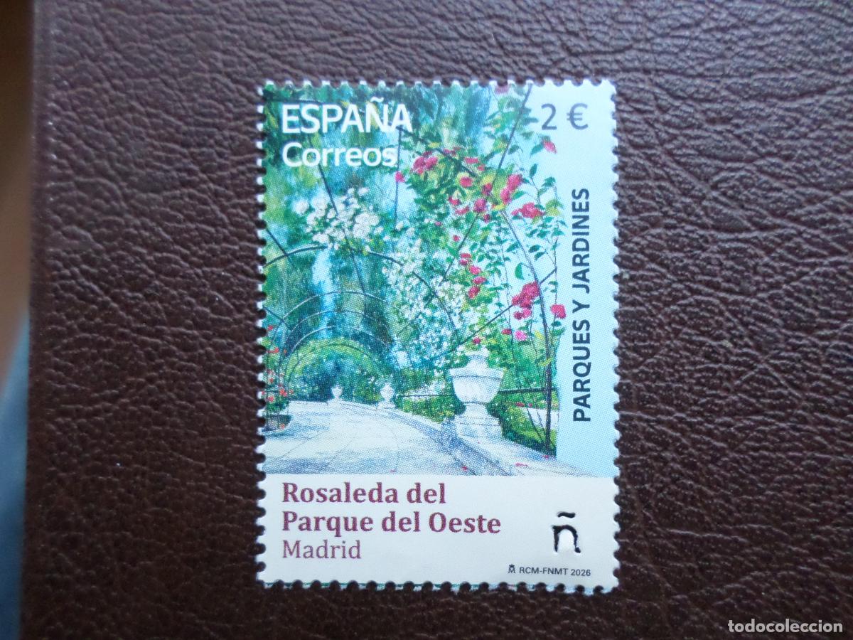 Sellos: 2026, rosaleda del parque del oeste, madrid