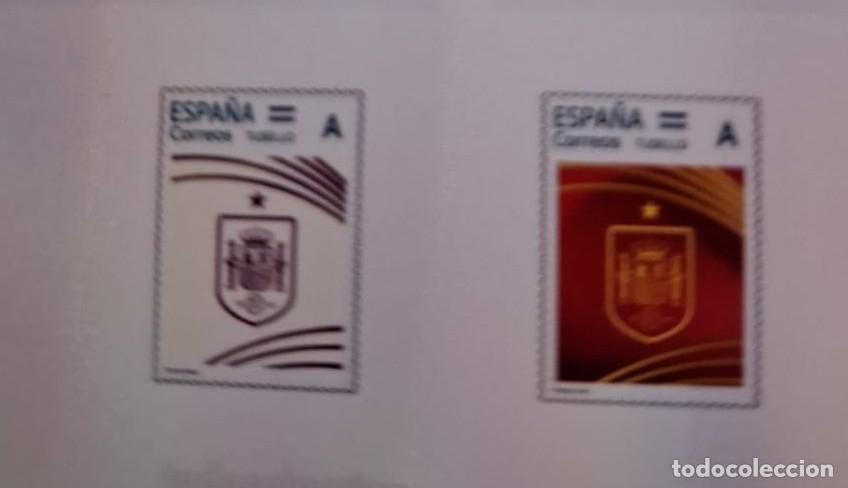 Sellos: ESPA&Ntilde;A 2026 TUSELLO CAMISETAS ROJA Y BLANCA DE LA SELECCION ESPA&Ntilde;OLA DE FUTBOL MNH