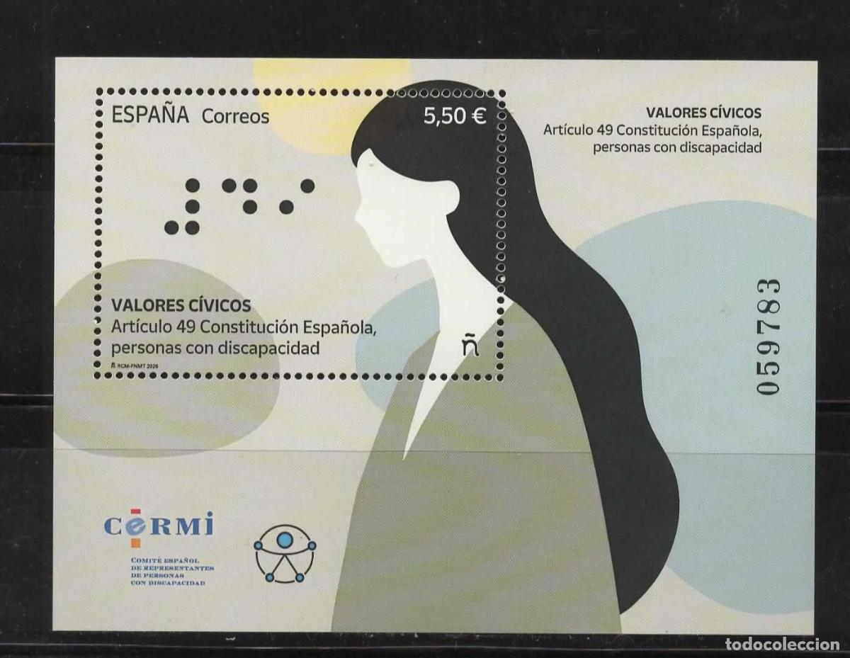 Sellos: ESPA&Ntilde;A PERSONAS CON DISCAPACIDAD DISABLED PEOPLE BRAILLE