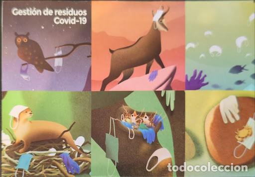 Sellos: Set de Postales Tarifa A: Gesti&oacute;n de Residuos Covid-19