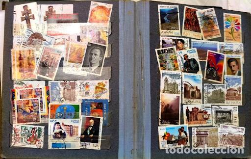 Sellos: &Aacute;lbum clasificador completo con gran lote de sellos y etiquetas ATM de Espa&ntilde;a (Usados / Matasellados
