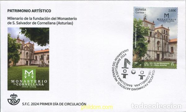 Sellos: 744123 MNH ESPA&Ntilde;A 2024 PATRIMONIO ART&iacute;STICO. MILENARIO DE LA FUNDACI&oacute;N DEL MONASTERIO DE S. SALV