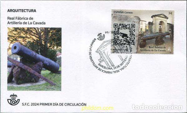 Sellos: 744115 MNH ESPA&Ntilde;A 2024 ARQUITECTURA. REAL F&aacute;BRICA DE ARTILLER&iacute;A DE LA CAVADA.
