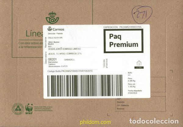Sellos: 723240 MNH ESPA&Ntilde;A 2024 SOBRE CORREOS CIRCULADO