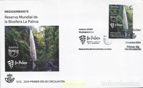 Sellos: 751662 MNH ESPA&Ntilde;A 2024 AM&eacute;RICA UPAEP. MEDIOAMBIENTE. RESERVA MUNDIAL DE LA BIOSFERA LA PALMA.