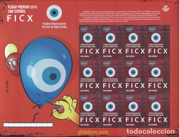 Sellos: 617477 MNH ESPA&Ntilde;A 2019 CINE ESPA&Ntilde;OL. FESTIVAL DE CINE DE GIJ&Oacute;N/XIX&Oacute;N