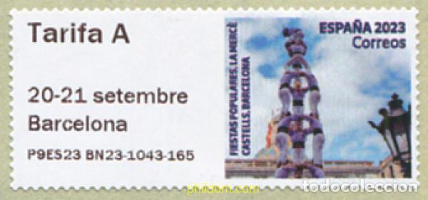 Sellos: 724506 MNH ESPA&Ntilde;A 2023 FIESTAS POPULARES-LA MER&Ccedil;E - CASTELLERS
