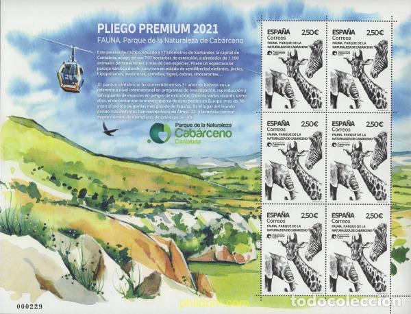 Sellos: 652172 MNH ESPA&Ntilde;A 2021 FAUNA - PARQUE DE LA NATURALEZA DE CABARCENO