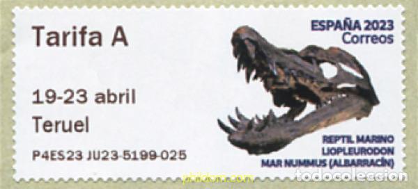 Sellos: 724493 MNH ESPA&Ntilde;A 2023 JUVENIA 2023. TERUEL. REPTIL MARINO