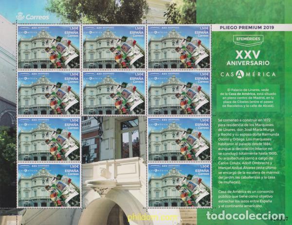 Sellos: 613283 MNH ESPA&Ntilde;A 2019 XXV ANIVERSARIO CASA AM&Eacute;RICA (1992-2017)
