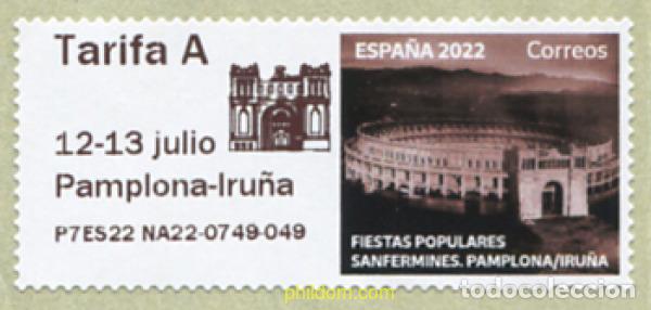 Sellos: 691504 MNH ESPA&Ntilde;A 2022 FIESTAS POPULARES. SAN FERM&Iacute;N