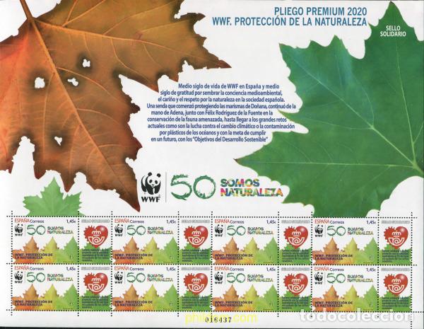 Sellos: 627624 MNH ESPA&Ntilde;A 2020 SOLIDARIDAD CON WWF. PROTECCI&Oacute;N DE LA NATURALEZA