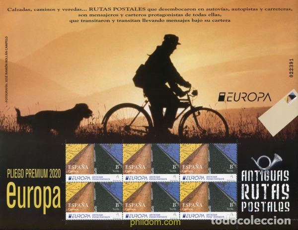 Sellos: 627631 MNH ESPA&Ntilde;A 2020 EUROPA CEPT 2020 - ANTIGUAS RUTAS POSTALES