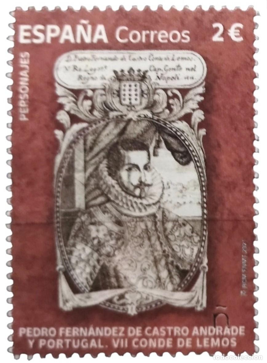 Sellos: ESPA&Ntilde;A 2021 Personajes - Pedro Fern&aacute;ndez de Castro Andrade y Portugal. USADO.