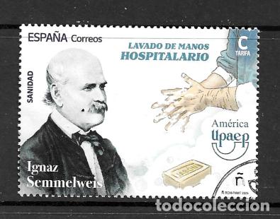 Sellos: ESPA&Ntilde;A 2025. LAVADO DE MANOS HOSPITALARIO. IGNAZ SEMMELWEIS. EDIFIL . USADO.