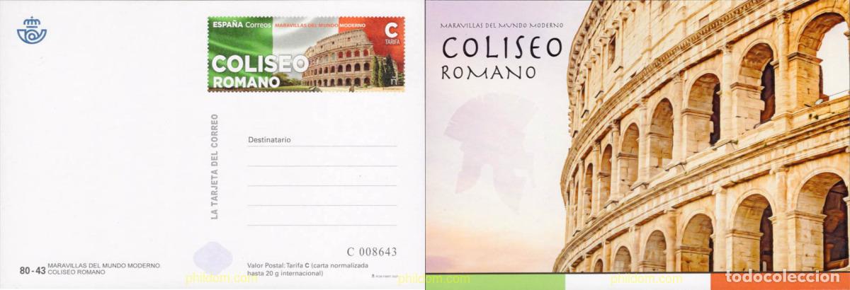 Sellos: 640039 MNH ESPA&Ntilde;A 2021 MARAVILLAS DEL MUNDO MODERNO - COLISEO ROMANO