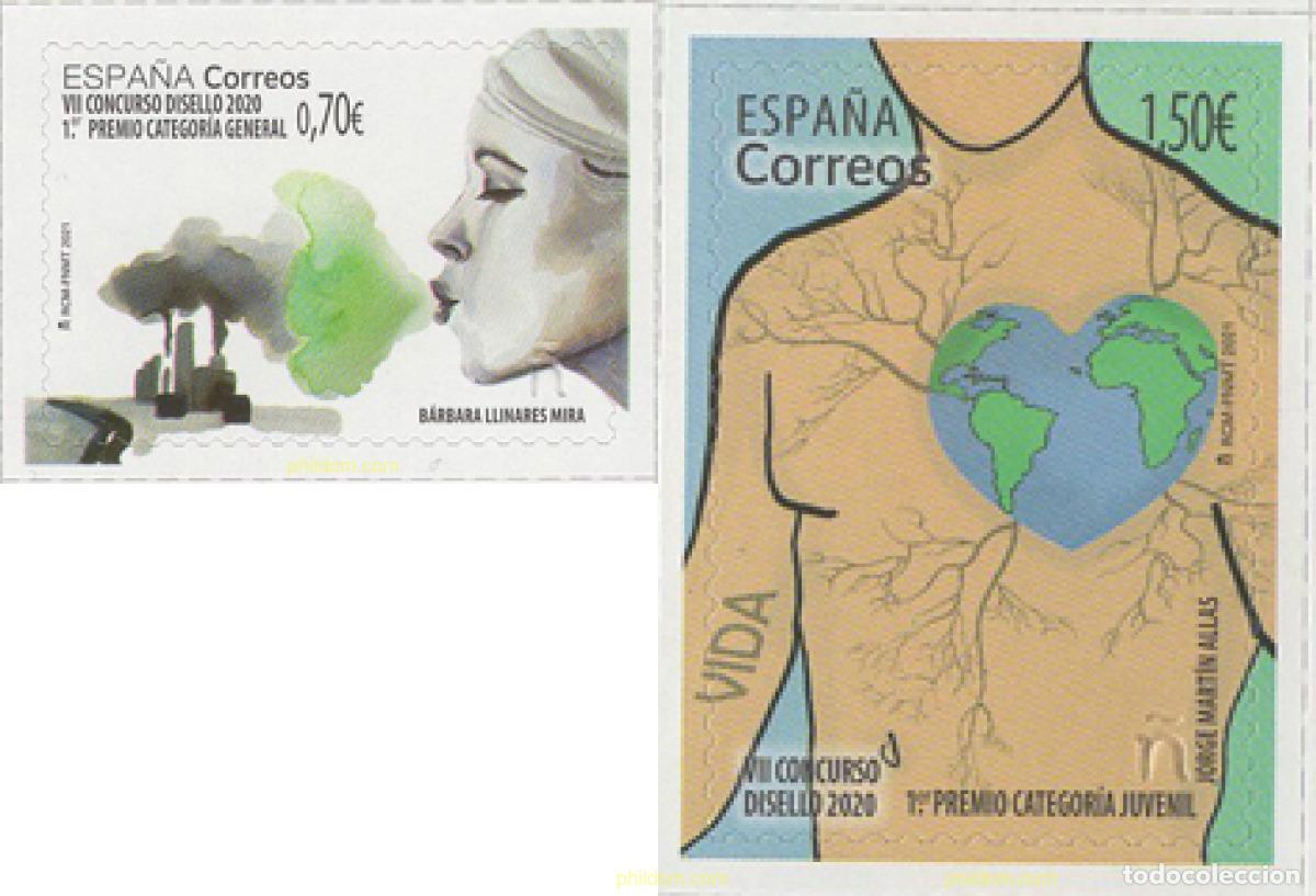Sellos: 643353 MNH ESPA&Ntilde;A 2021 VII CONCURSO DISELLO-2020