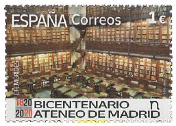 Sellos: 647436 MNH ESPA&Ntilde;A 2021 BICENTENARIO DEL ATENEO DE MADRID 1820-2020