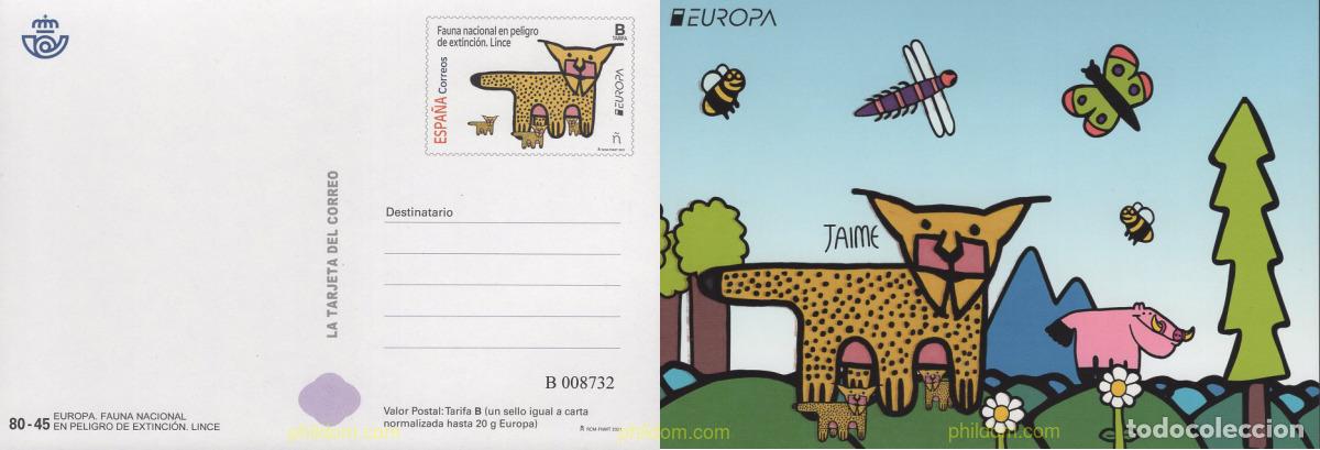 Sellos: 650832 MNH ESPA&Ntilde;A 2021 EUROPA CEPT 2021 - FAUNA NACIONAL EN PELIGRO DE EXTINCION